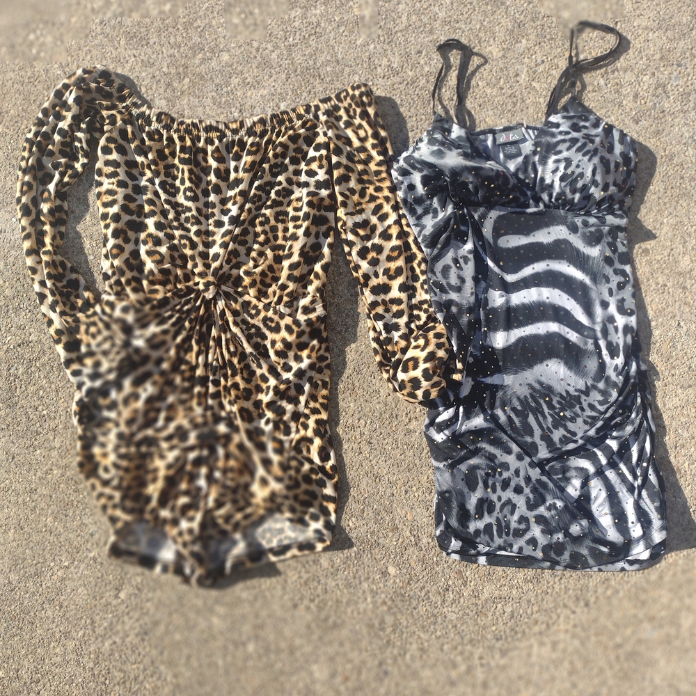 Rainbow Leopard and Zebra Print Jumpsuit Set